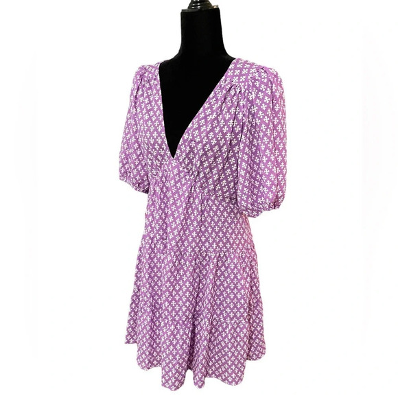 XiRENA Nissa Puff-Sleeve Minidress - Picture 1 of 10